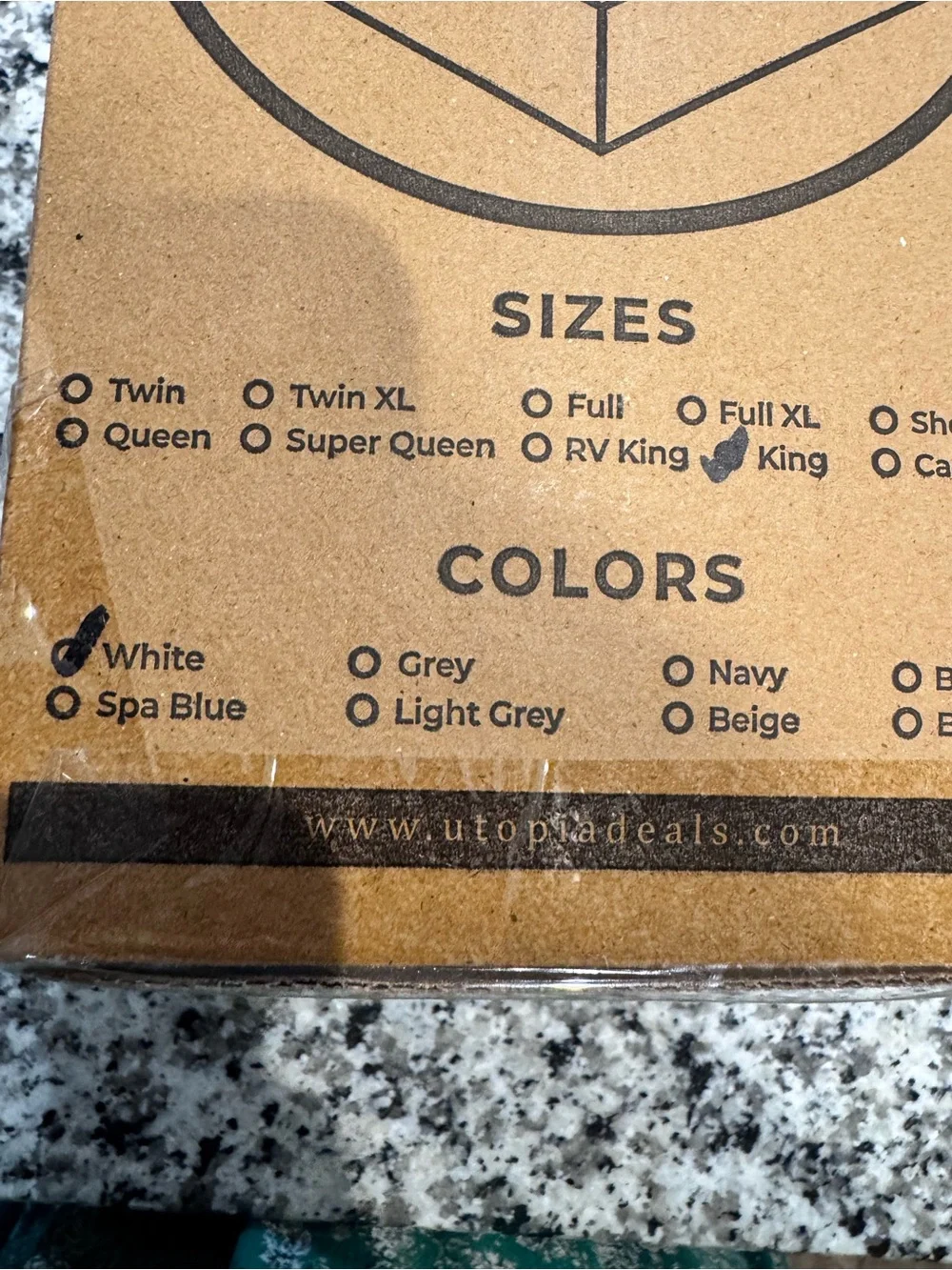 New king size Topia white Mattress Pad